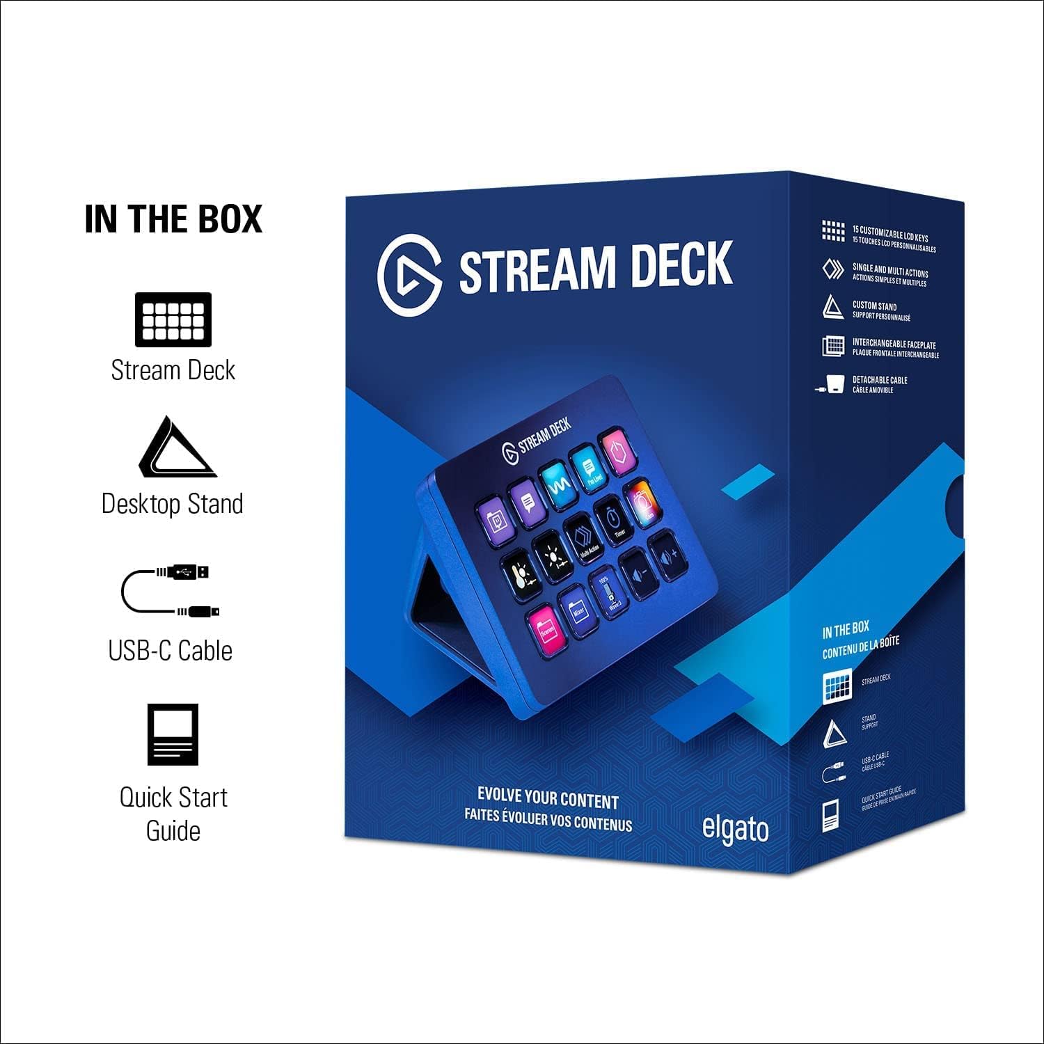 Elgato Stream Deck MK.2 – Studio Controller, 15 macro keys, trigger actions in apps and software like OBS, Twitch, ​YouTube and more, works with Mac and PC